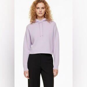 Aritzia Babaton Cashmere Cropped Hoodie Women’s XS Lilac 100% Cashmere Sweater